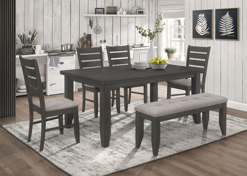 Dalila 5-piece Rectangular Dining Set Grey and Dark Grey - Evans Furniture (CO)