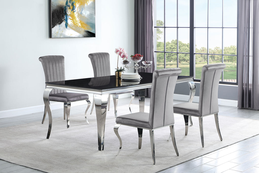 Carone 5-piece 81" Rectangular Dining Set - Evans Furniture (CO)