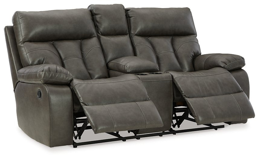 Willamen Reclining Loveseat with Console - Evans Furniture (CO)