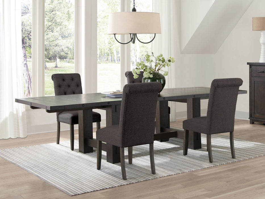 Calandra Rectangular Dining Set with Extension Leaf - Evans Furniture (CO)