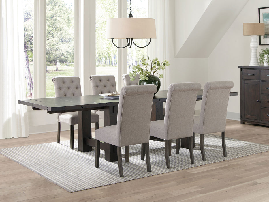 Calandra Rectangular Dining Set with Extension Leaf - Evans Furniture (CO)