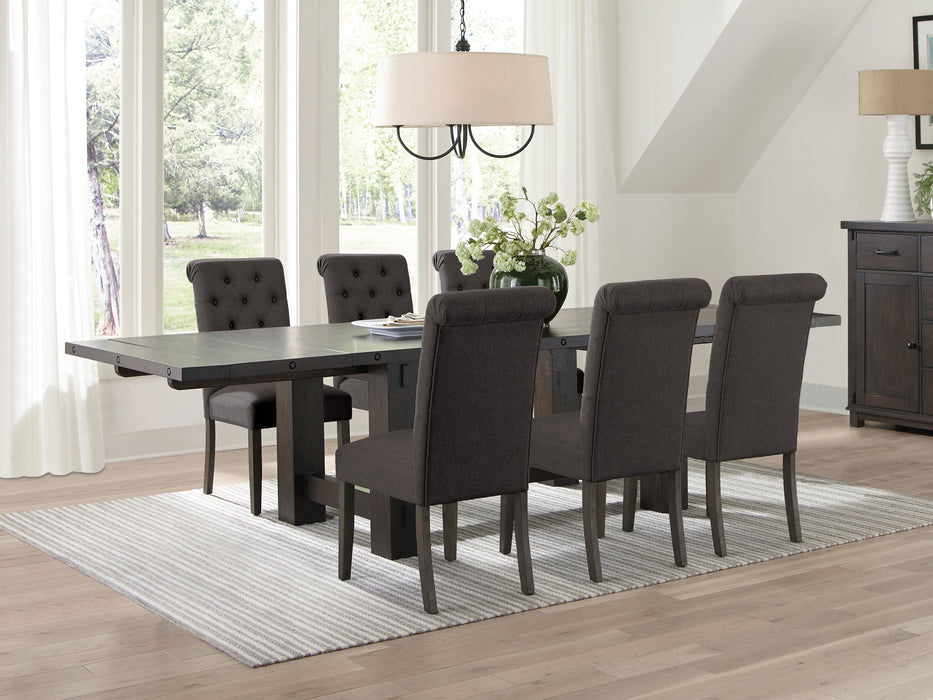 Calandra Rectangular Dining Set with Extension Leaf - Evans Furniture (CO)