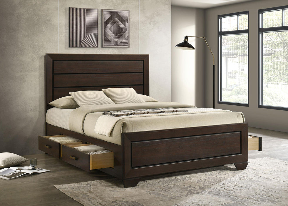 Kauffman California King Storage Bed Dark Cocoa image