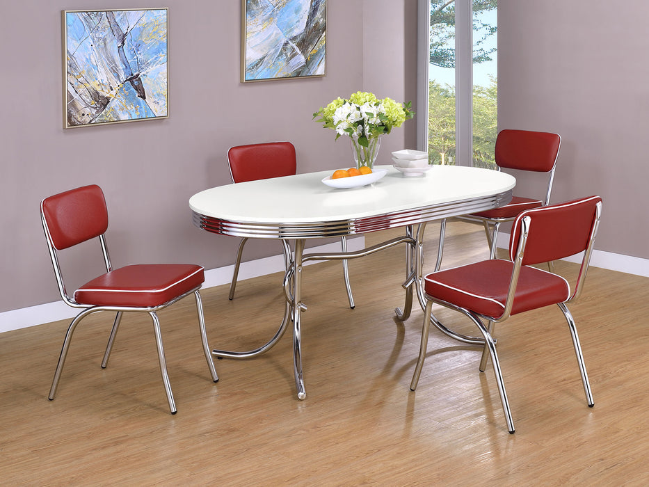 Retro 5-piece Oval Dining Set - Evans Furniture (CO)