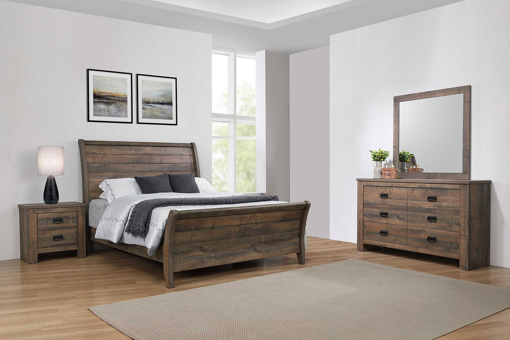 Frederick 4-piece Queen Panel Bedroom Set Weathered Oak image