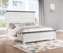 Lilith Panel Bed Distressed Grey and White - Evans Furniture (CO)