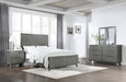 Nathan Bedroom Set White Marble and Grey - Evans Furniture (CO)