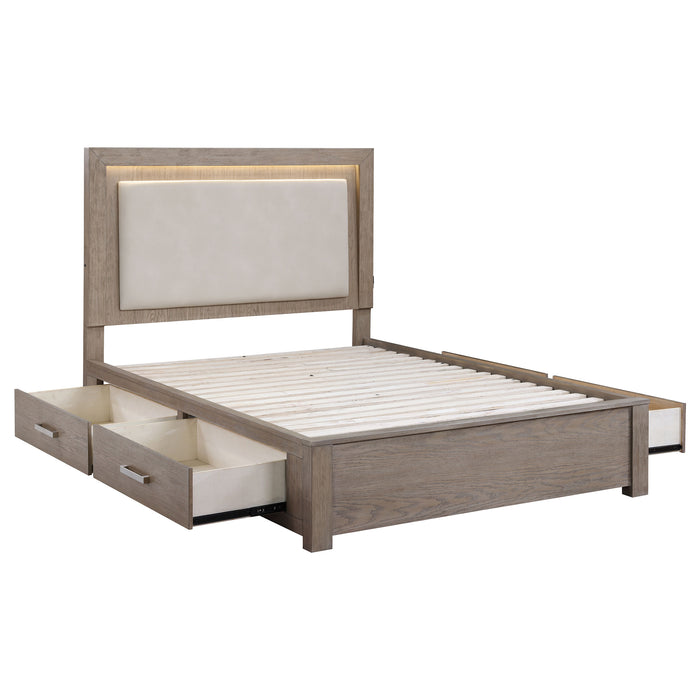 Kenora Panel Platform Storage Bed with LED Lighting