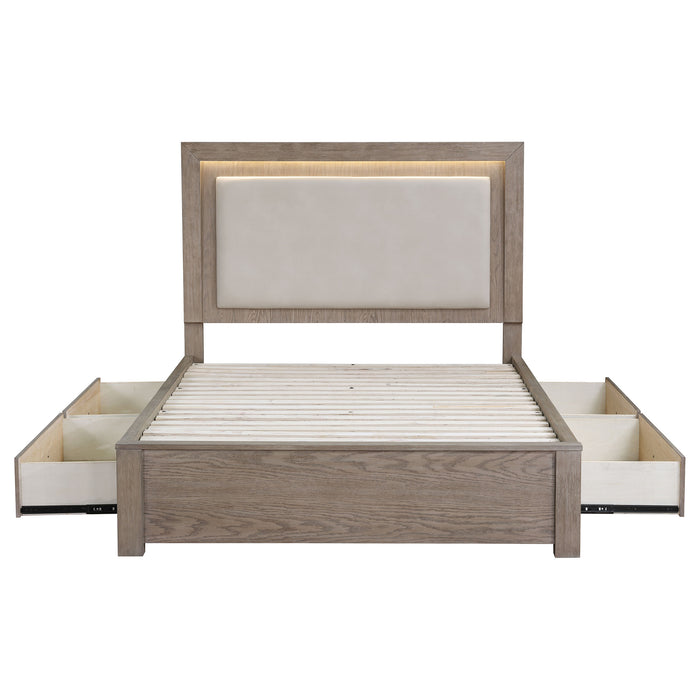 Kenora Panel Platform Storage Bed with LED Lighting