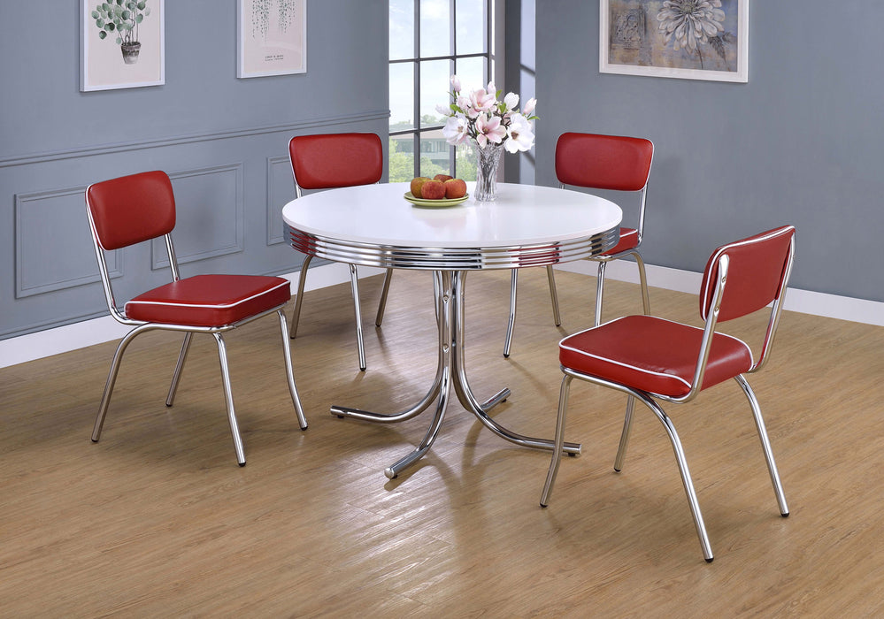 Retro 5-piece Round Dining Set - Evans Furniture (CO)