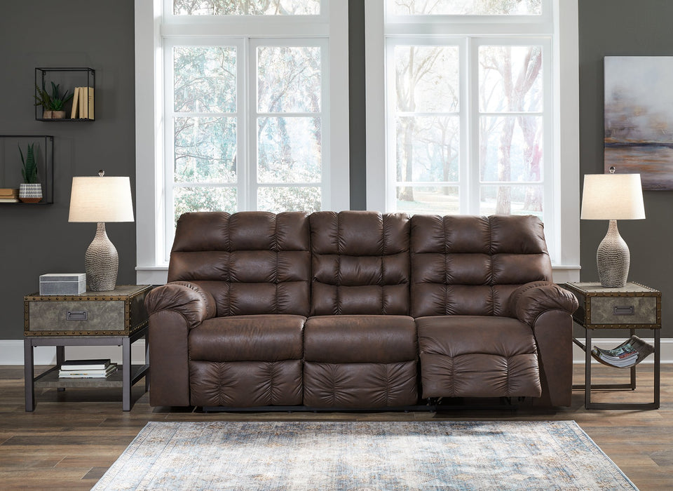 Derwin Reclining Sofa with Drop Down Table - Evans Furniture (CO)