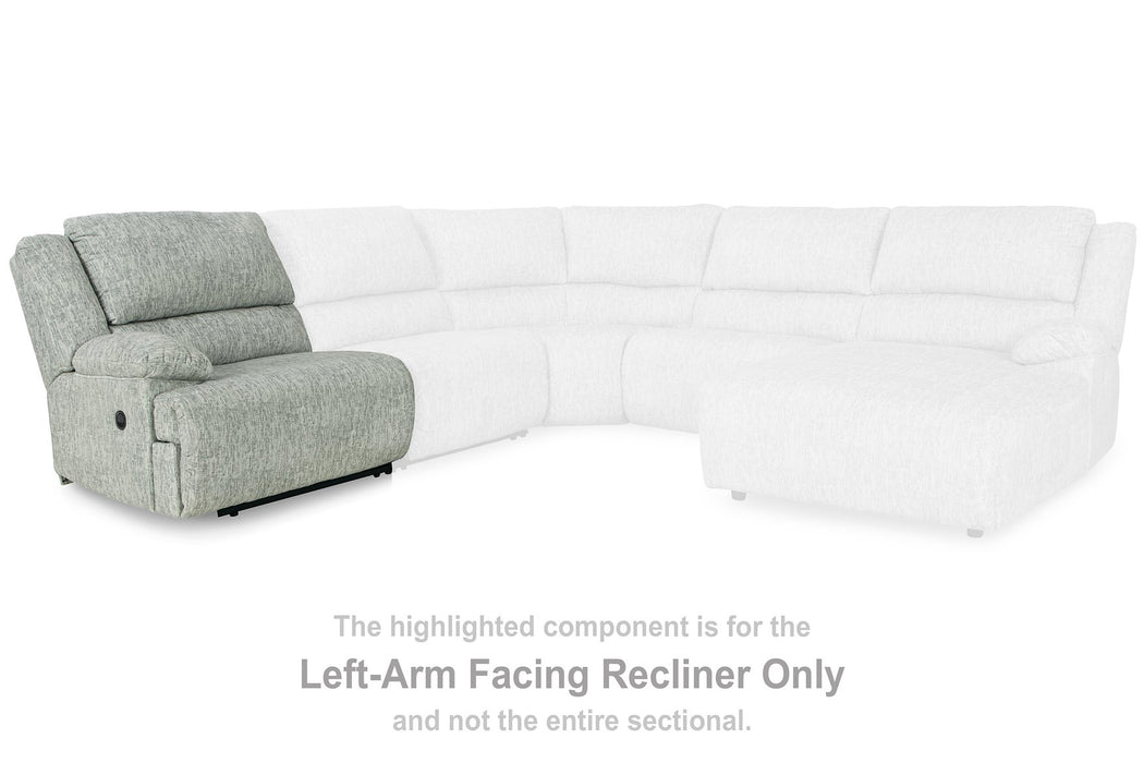 McClelland Reclining Sectional Loveseat with Console - Evans Furniture (CO)