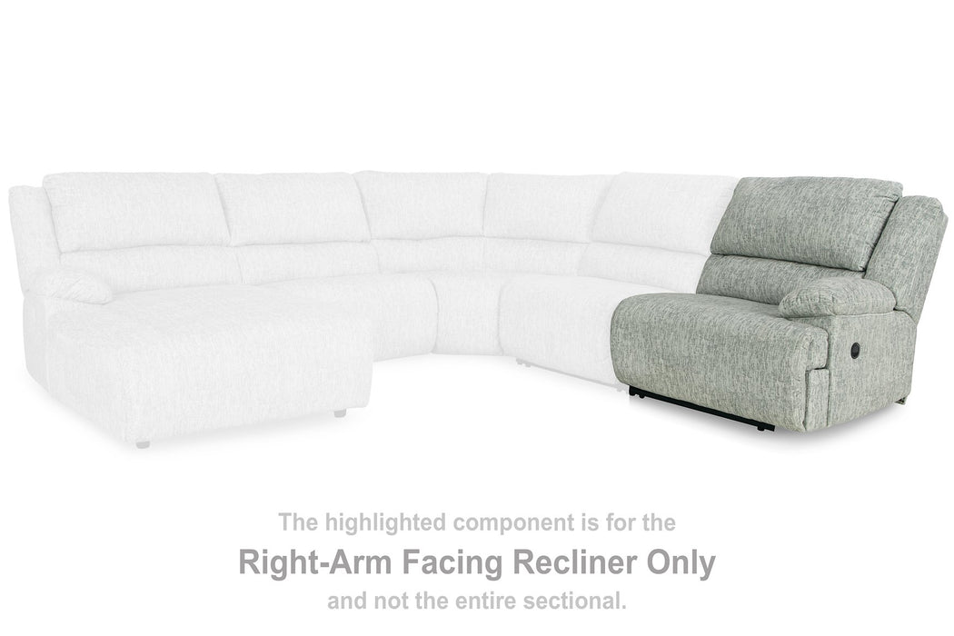 McClelland Reclining Sectional Loveseat with Console - Evans Furniture (CO)