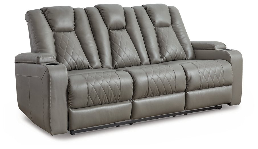 Mancin Reclining Sofa with Drop Down Table - Evans Furniture (CO)