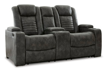Soundcheck Power Reclining Loveseat with Console - Evans Furniture (CO)