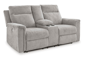 Barnsana Power Reclining Loveseat with Console - Evans Furniture (CO)