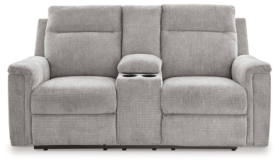 Barnsana Power Reclining Loveseat with Console - Evans Furniture (CO)