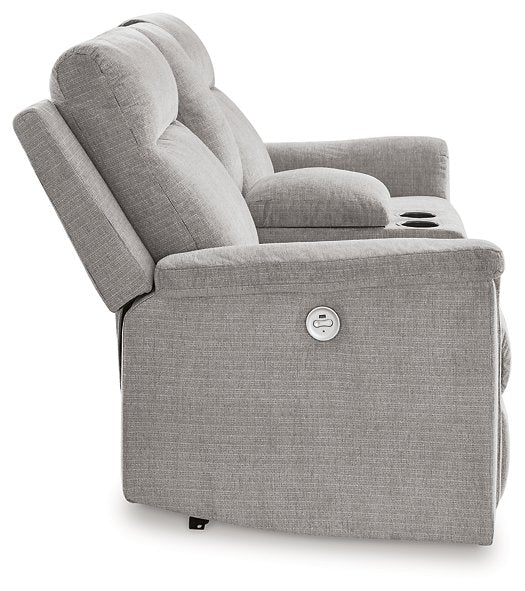 Barnsana Power Reclining Loveseat with Console - Evans Furniture (CO)