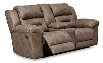 Stoneland Reclining Loveseat with Console - Evans Furniture (CO)