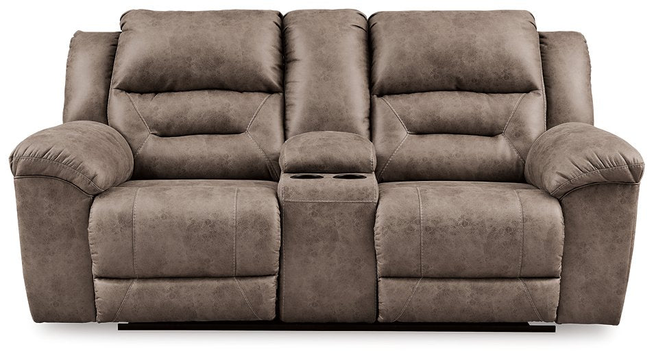 Stoneland Power Reclining Loveseat with Console - Evans Furniture (CO)