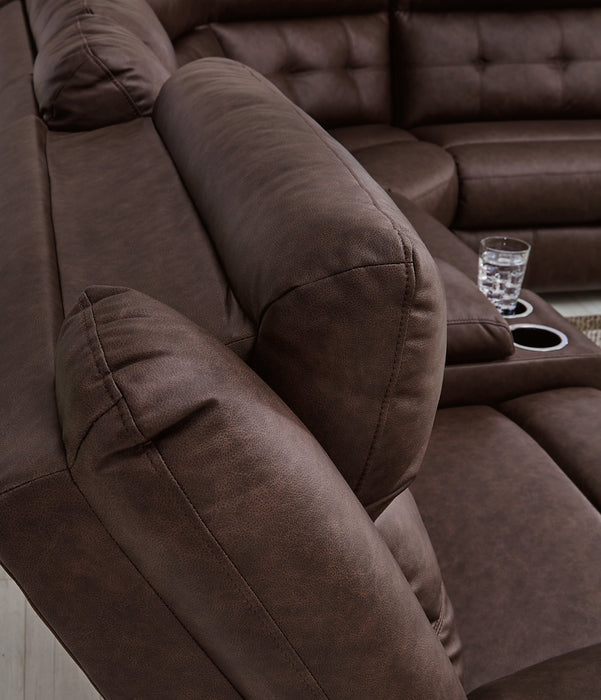 Punch Up Power Reclining Sectional - Evans Furniture (CO)