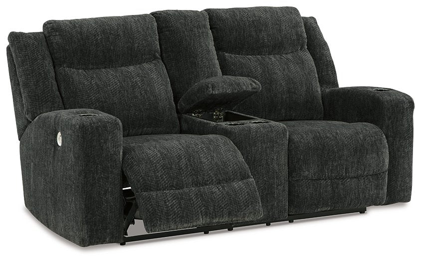 Martinglenn Power Reclining Loveseat with Console - Evans Furniture (CO)