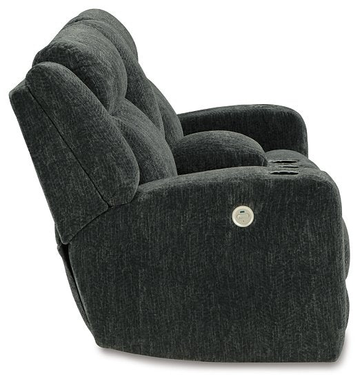 Martinglenn Power Reclining Loveseat with Console - Evans Furniture (CO)