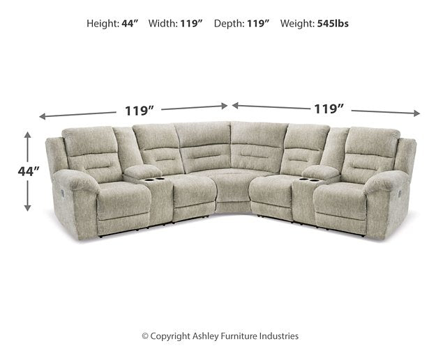 Family Den Power Reclining Sectional - Evans Furniture (CO)
