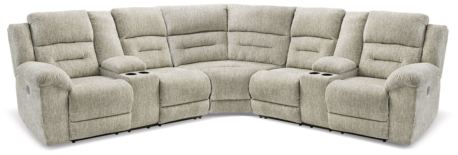 Family Den Power Reclining Sectional - Evans Furniture (CO)