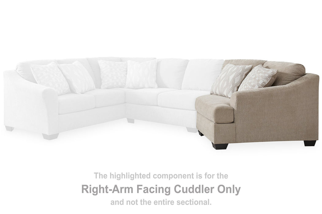 Brogan Bay 3-Piece Sectional with Cuddler - Evans Furniture (CO)