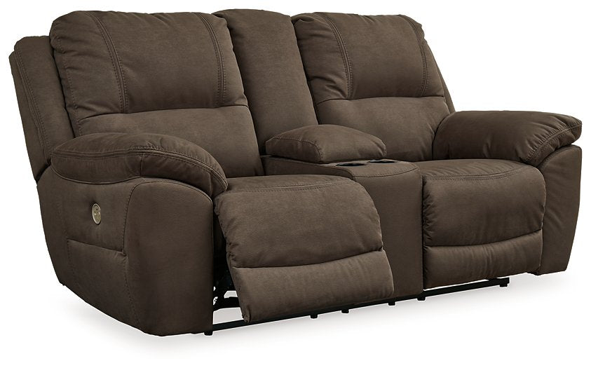 Next-Gen Gaucho Power Reclining Loveseat with Console - Evans Furniture (CO)