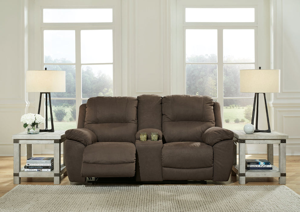 Next-Gen Gaucho Power Reclining Loveseat with Console - Evans Furniture (CO)