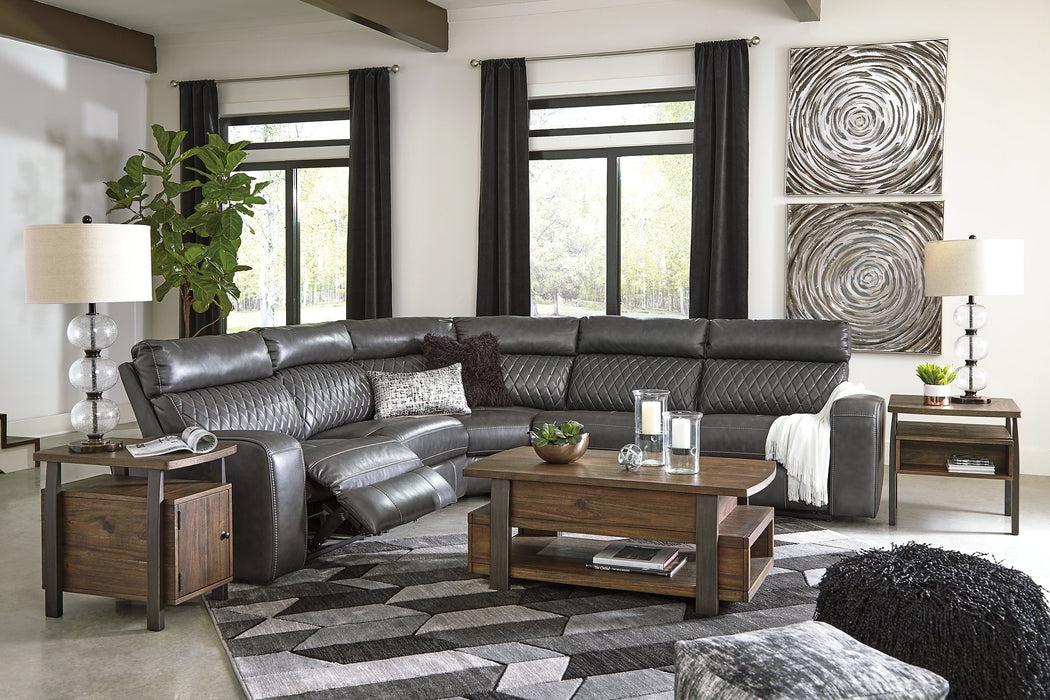 Samperstone Power Reclining Sectional - Evans Furniture (CO)