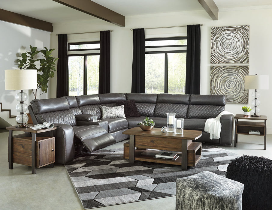 Samperstone Power Reclining Sectional - Evans Furniture (CO)