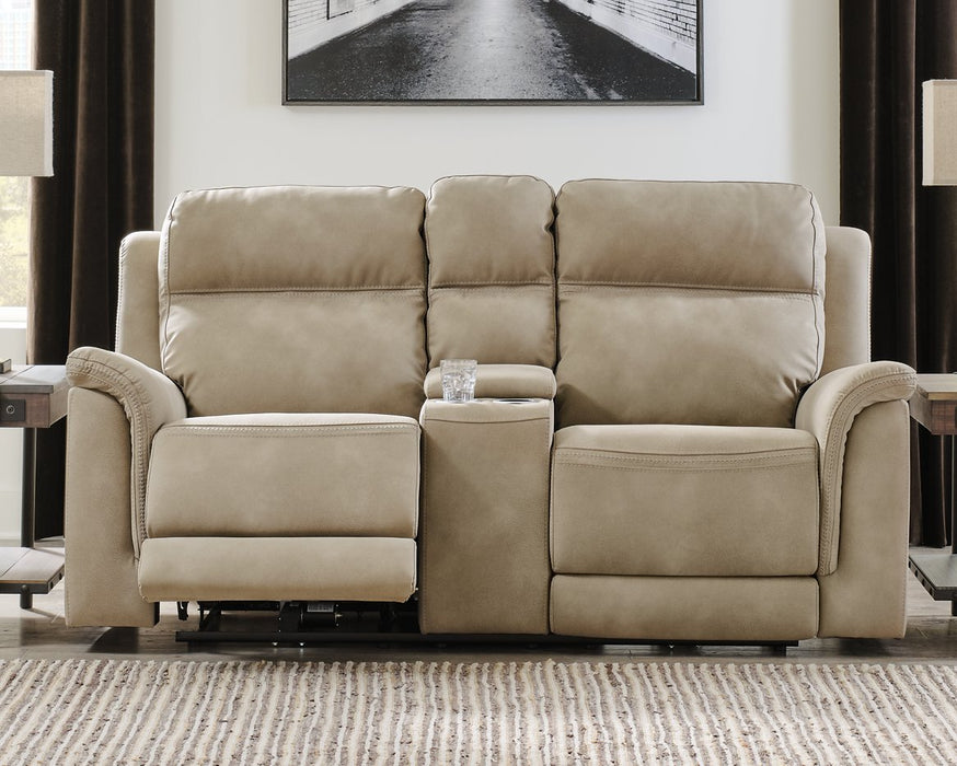 Next-Gen DuraPella Power Reclining Loveseat with Console - Evans Furniture (CO)