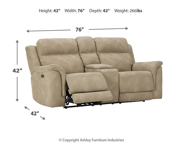 Next-Gen DuraPella Power Reclining Loveseat with Console - Evans Furniture (CO)