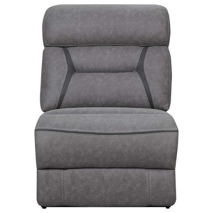 Higgins Upholstered Armless Chair Grey