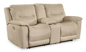 Next-Gen Gaucho Power Reclining Loveseat with Console - Evans Furniture (CO)