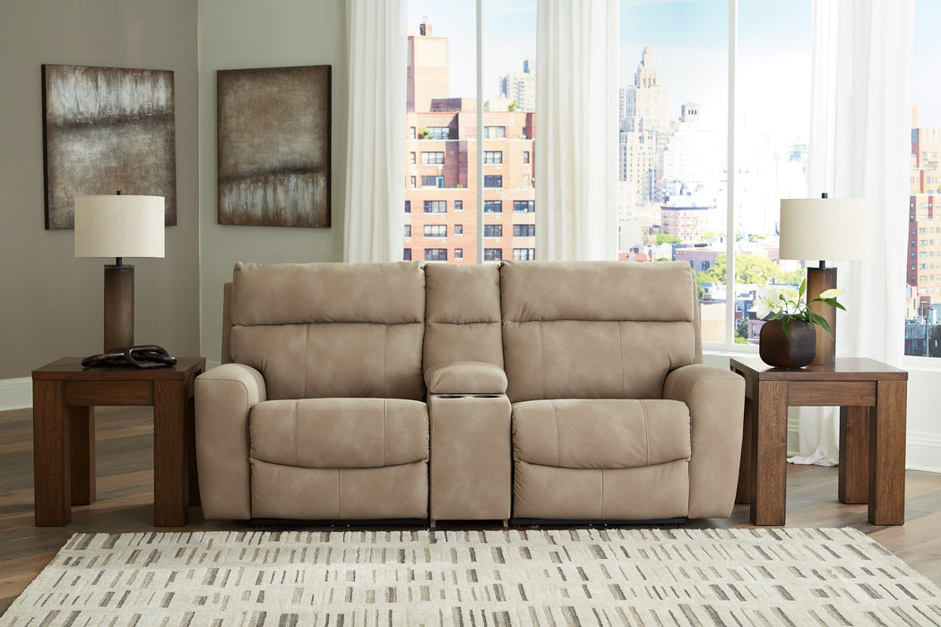 Next-Gen DuraPella Power Reclining Sectional Loveseat with Console - Evans Furniture (CO)
