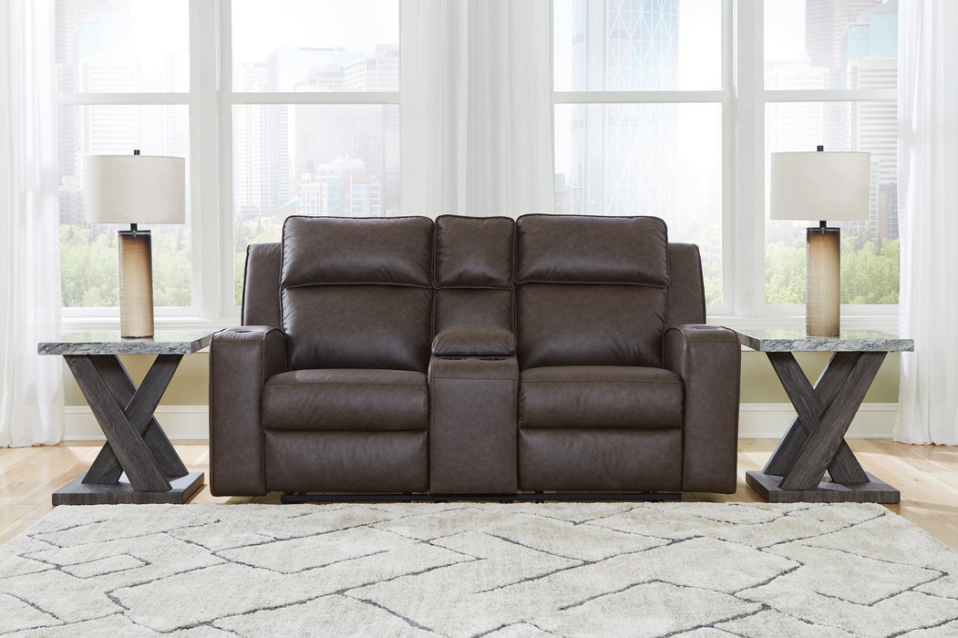 Lavenhorne Reclining Loveseat with Console - Evans Furniture (CO)