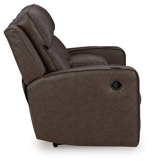 Lavenhorne Reclining Loveseat with Console - Evans Furniture (CO)