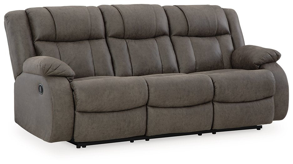 First Base Reclining Sofa - Evans Furniture (CO)