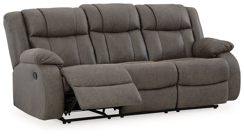 First Base Reclining Sofa - Evans Furniture (CO)