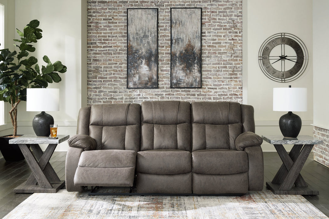 First Base Reclining Sofa - Evans Furniture (CO)