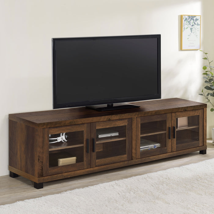 Sachin Rectangular TV Console with Glass Doors - Evans Furniture (CO)