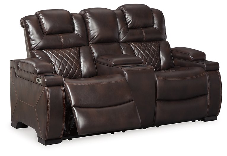 Warnerton Power Reclining Loveseat with Console - Evans Furniture (CO)
