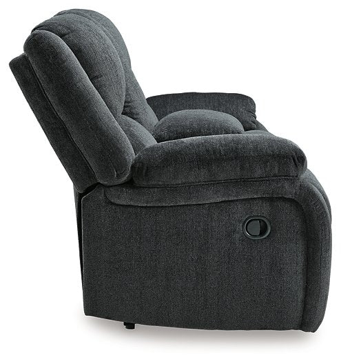 Draycoll Reclining Loveseat with Console - Evans Furniture (CO)