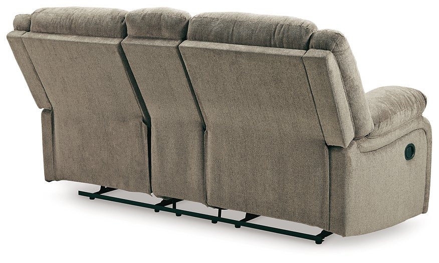 Draycoll Reclining Loveseat with Console - Evans Furniture (CO)