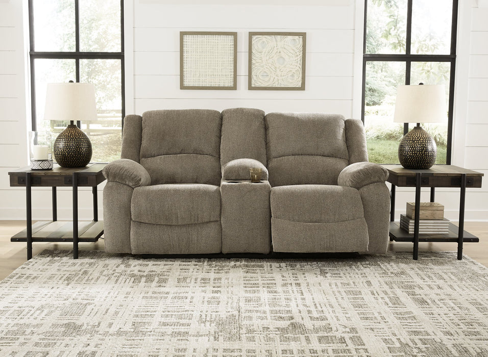 Draycoll Reclining Loveseat with Console - Evans Furniture (CO)