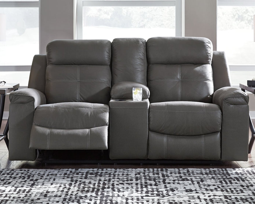 Jesolo Reclining Loveseat with Console - Evans Furniture (CO)